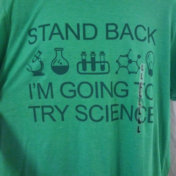 *Final Price* Men's Womens' Novelty tee Going to Try Science - Picture 2 of 8